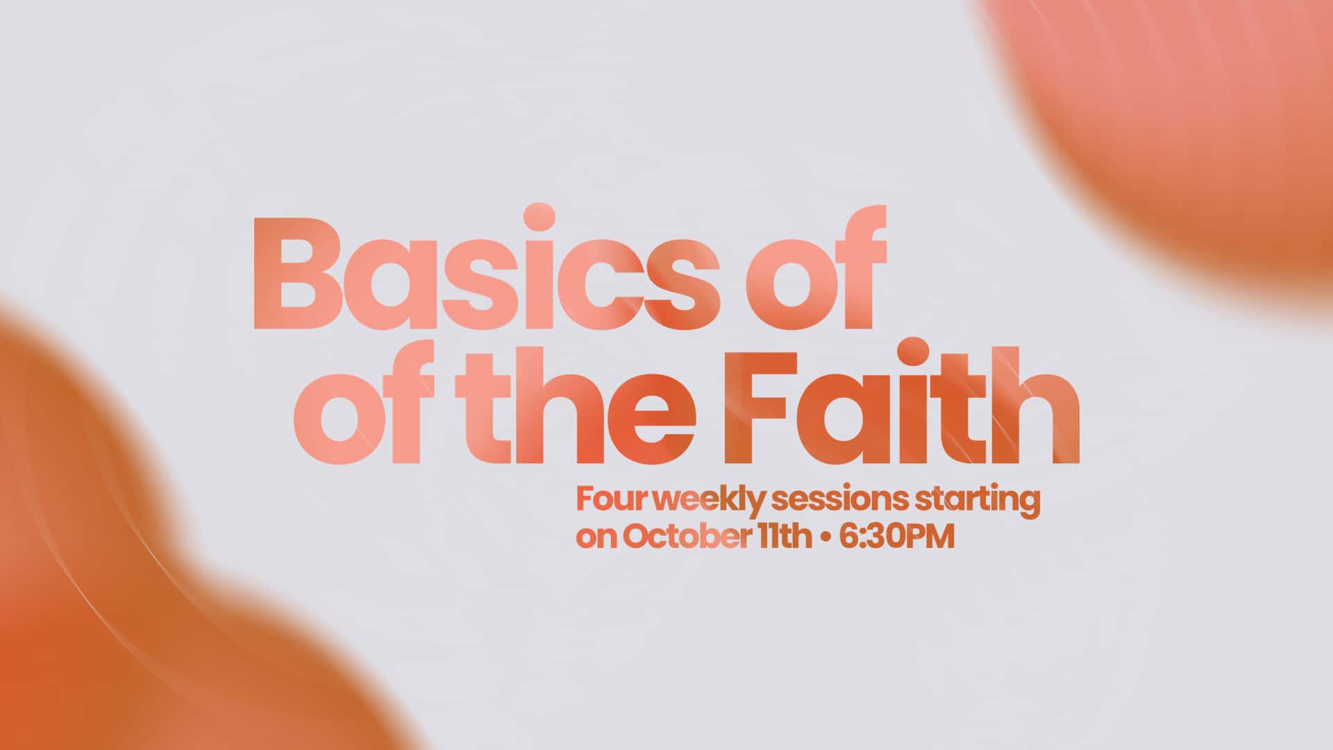 Basics of the Faith Event Design, church design work for Heritage Fellowship Church