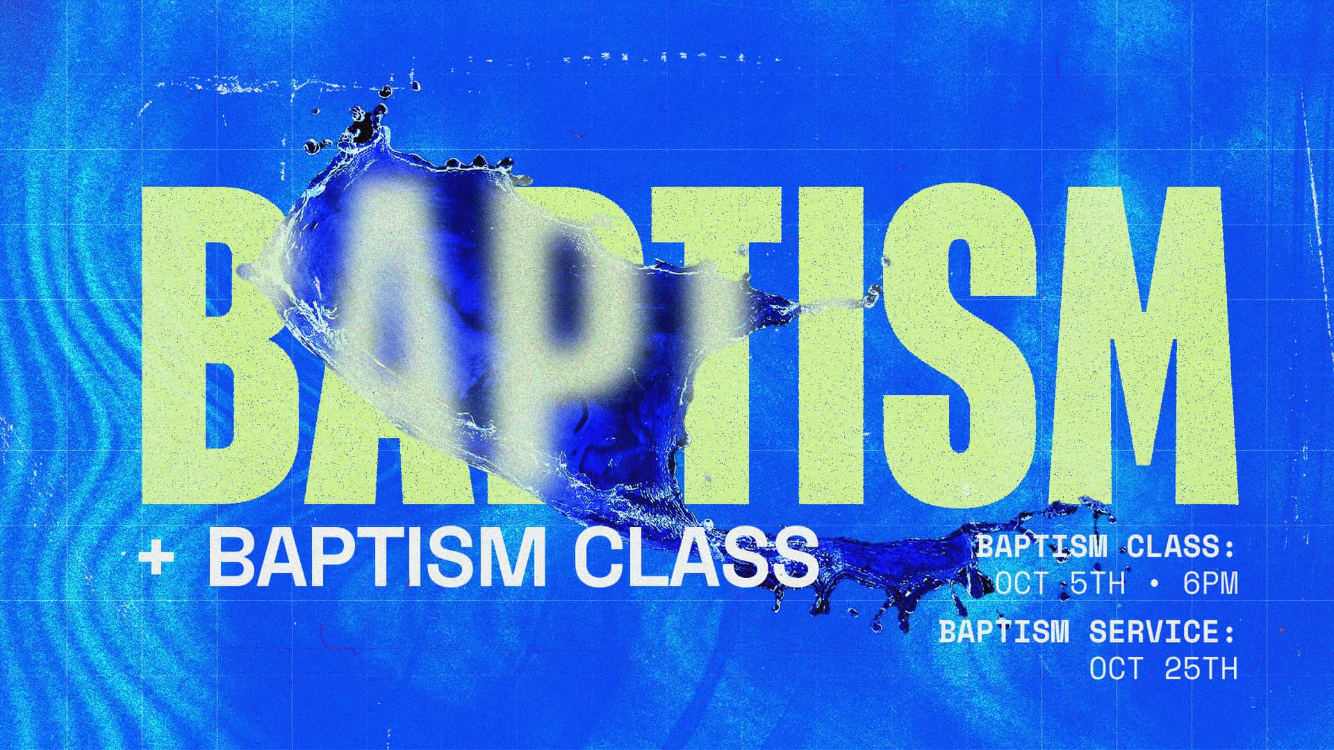 Baptism & Baptism Class Event Design, church design work for Crossroads Church