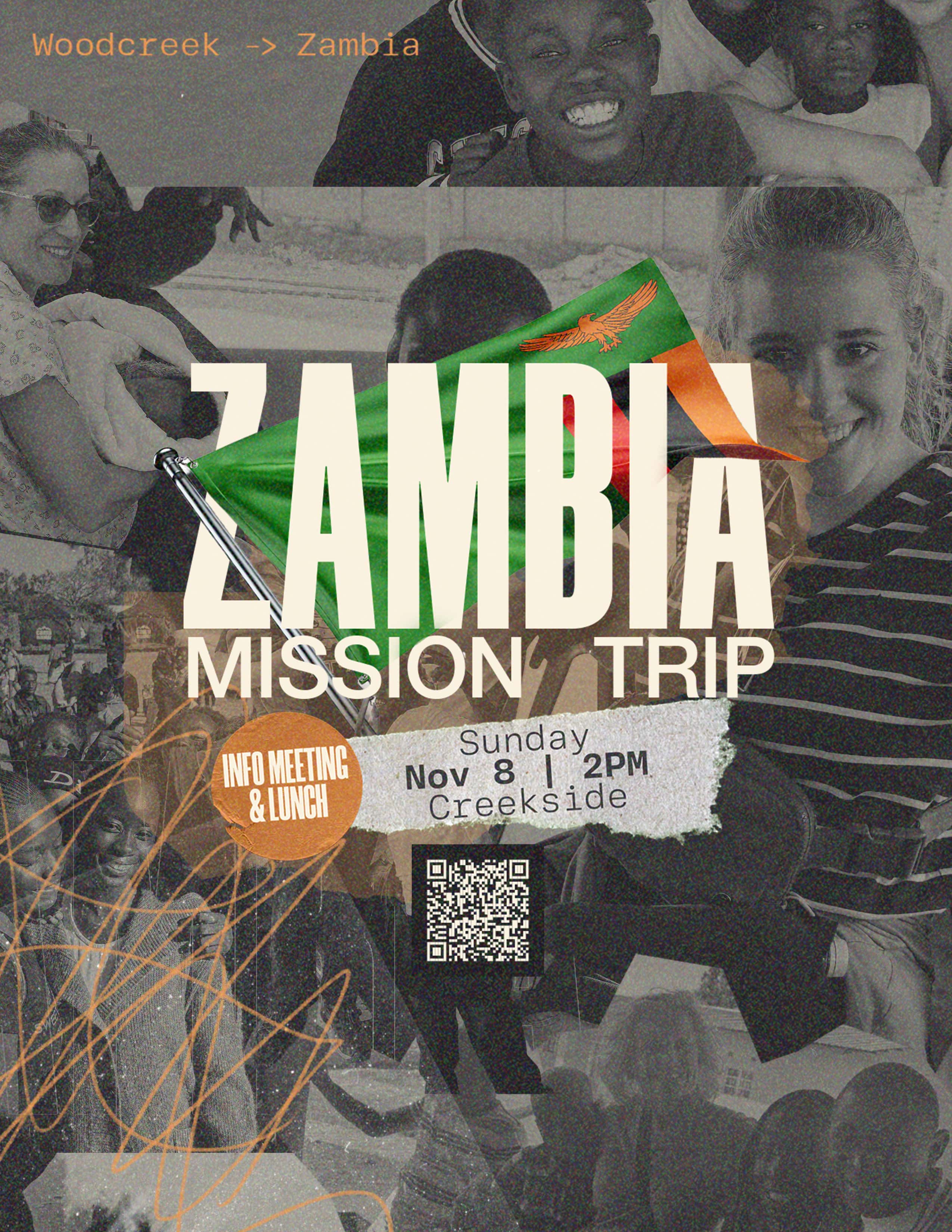 Zambia Mission Trip Info & Interest Meeting Event Design, church design work for Woodcreek Church