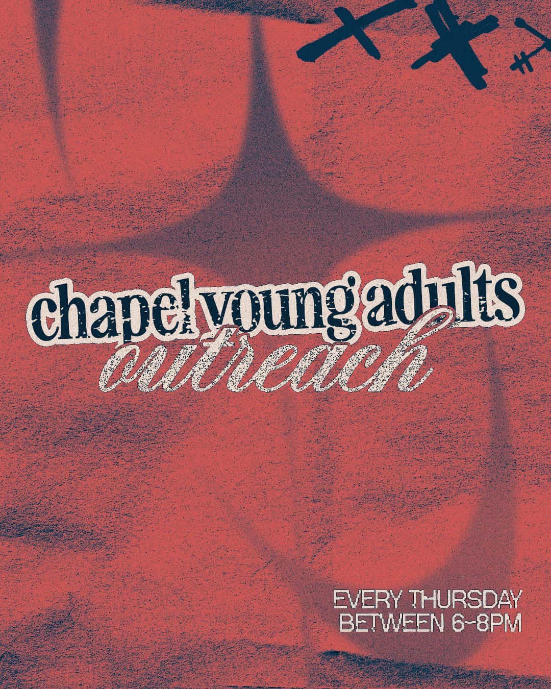 Chapel Young Adults Outreach Event Design, church design work for Christian Chapel