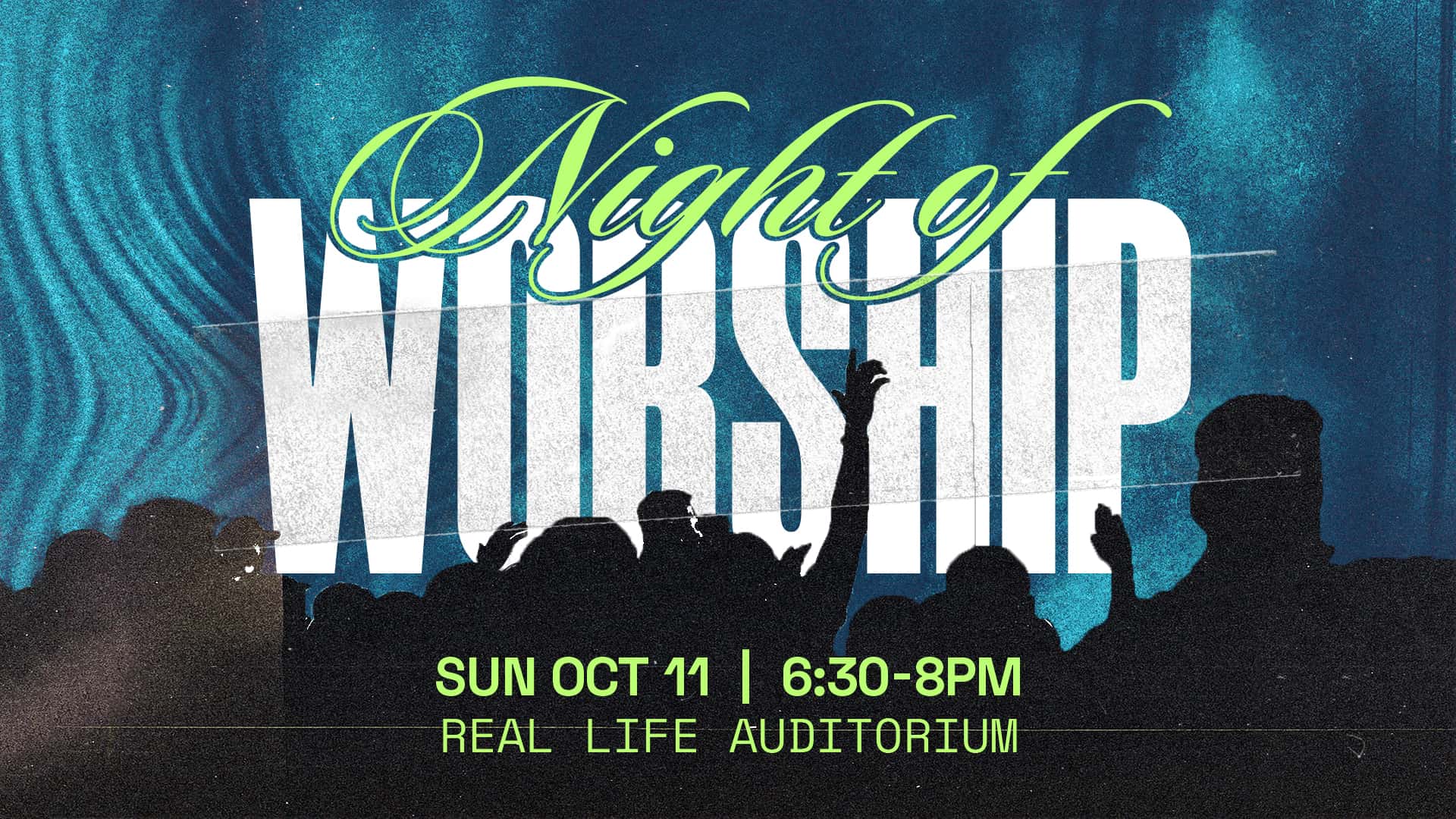 Night of Worship Event Design, church design work for Real Life on the Palouse