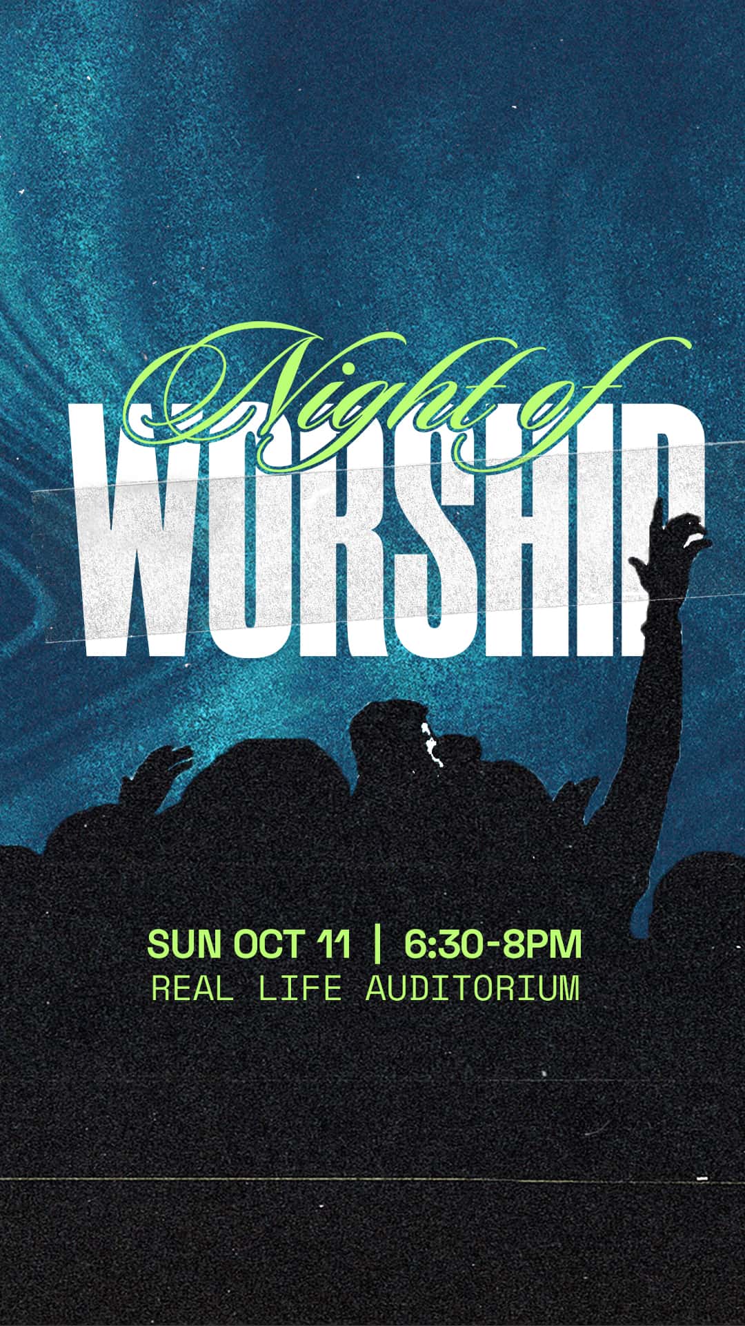Night of Worship Event Design, church design work for Real Life on the Palouse