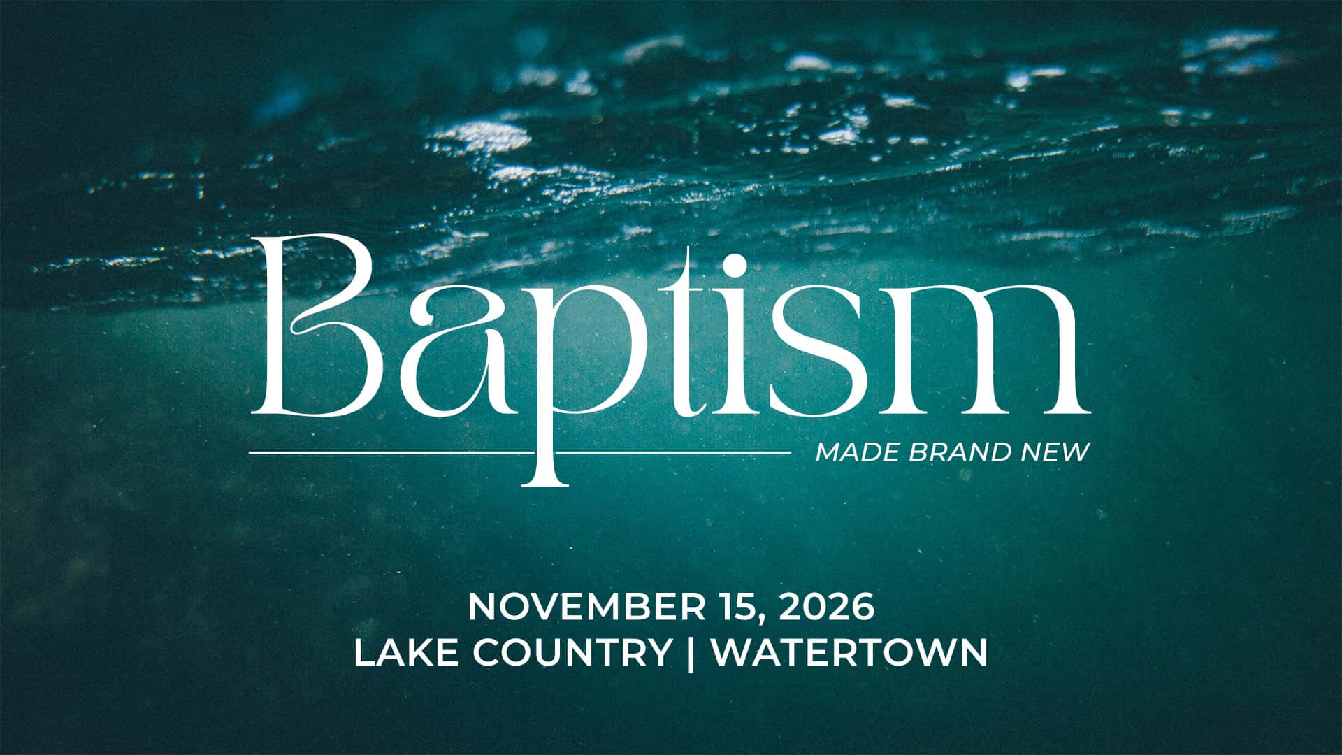 Baptism Slide Slides, church design work for Hope Wisco