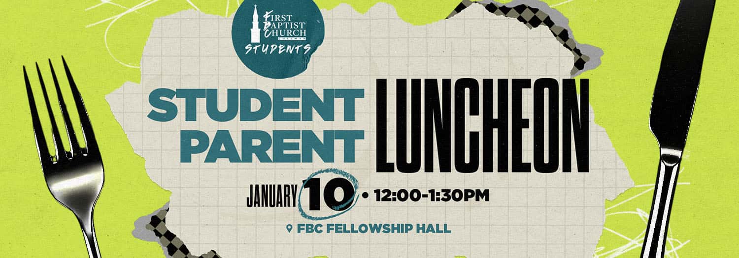 Student Parent Luncheon Event Design, church design work for Cullman First Baptist Church