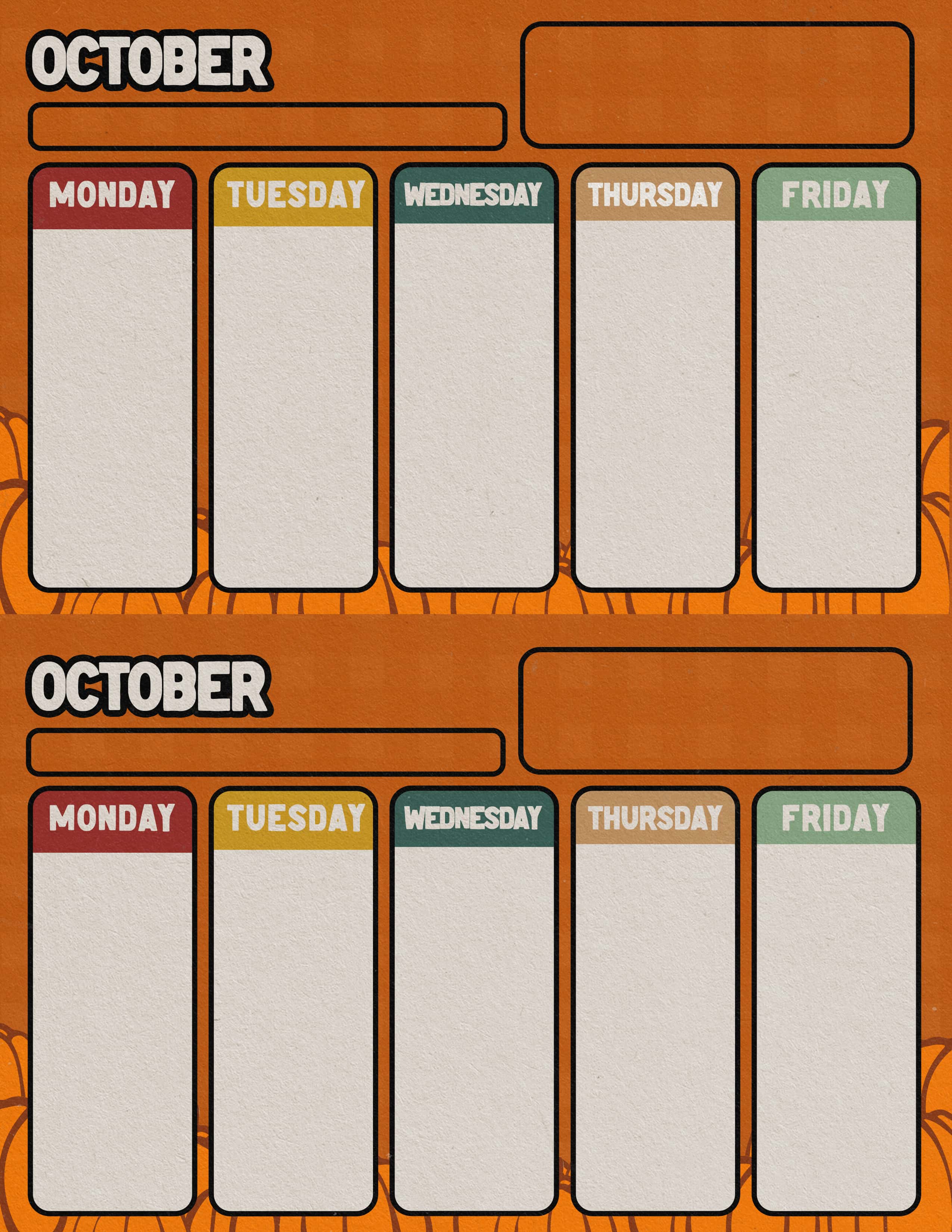 Family Discipleship Weekly Calendar Template Flyer, church design work for Doxology Bible Church
