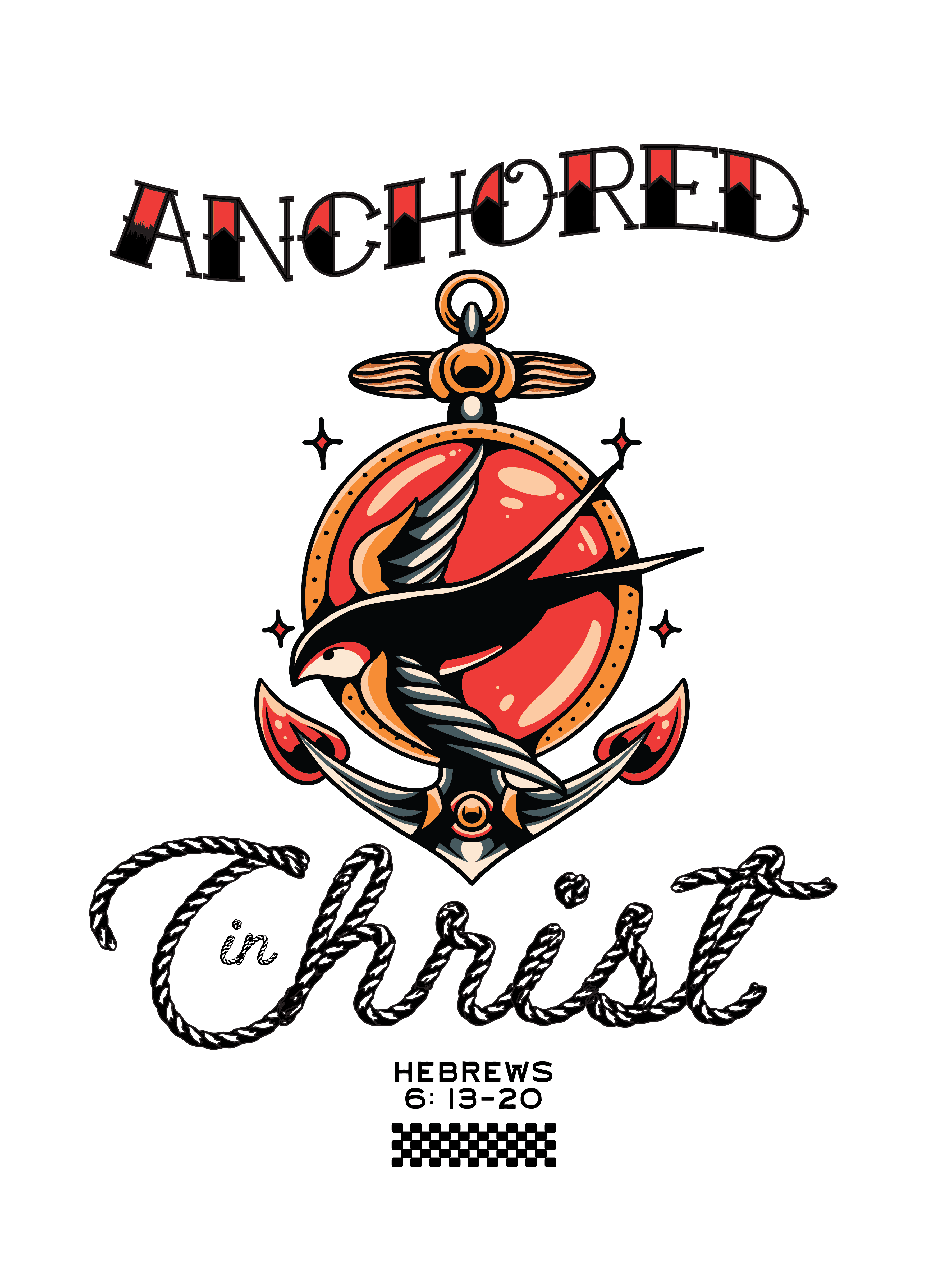 ECC 2027: ANCHORED Merch Collection Apparel Design, church design work for Evangel Christian Churches