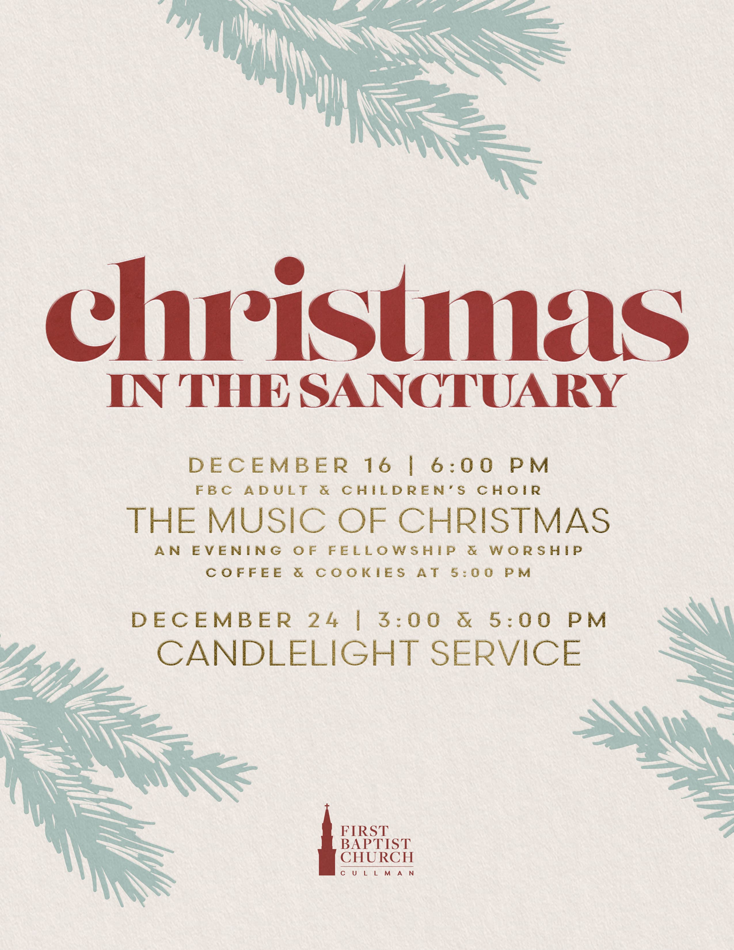 printed material for Cullman First Baptist Church