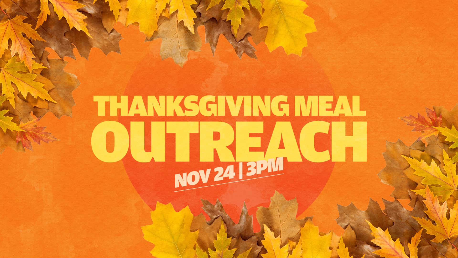 Thanksgiving Meal Outreach Event Design, church design work for Citipointe Church Northern Colorado