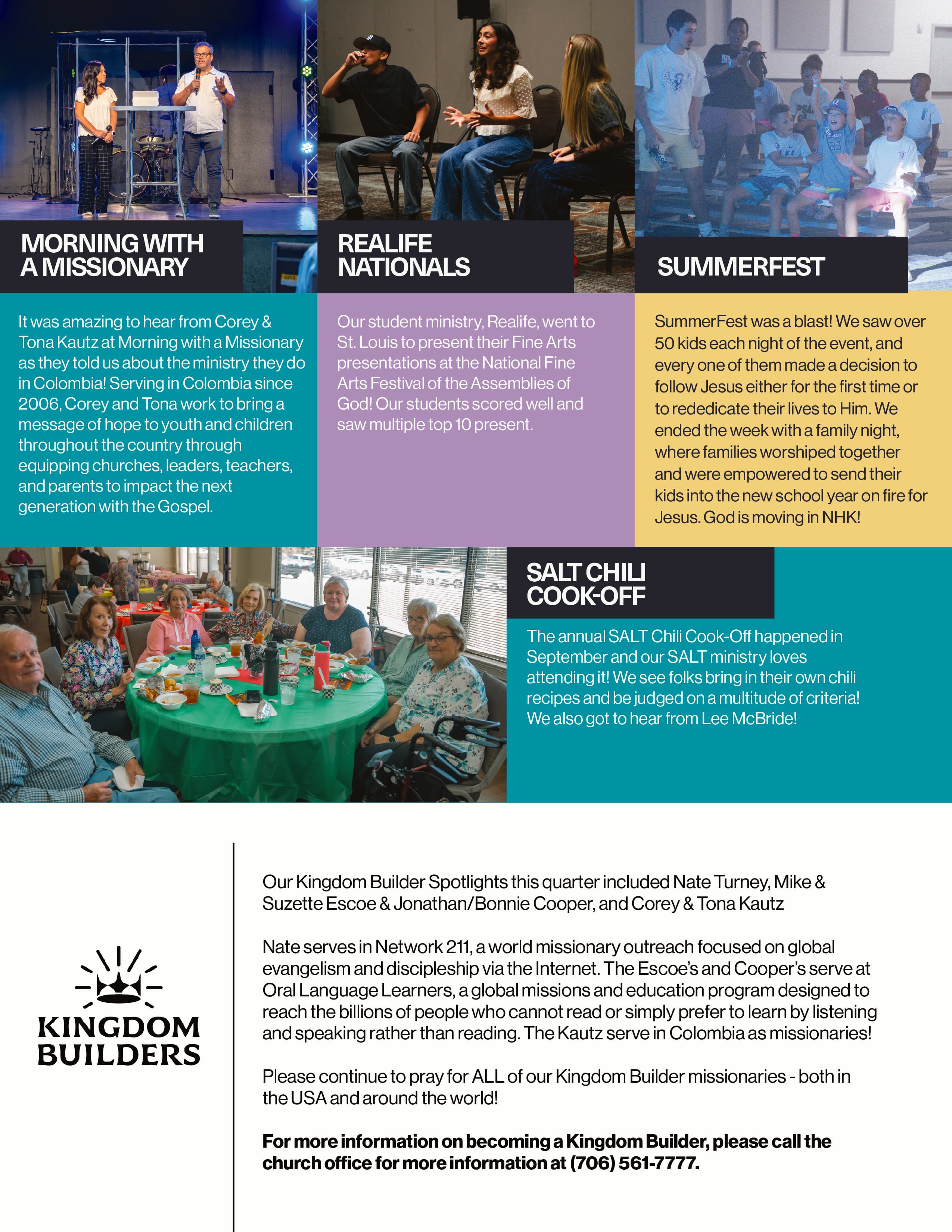 printed material for North Highland Church