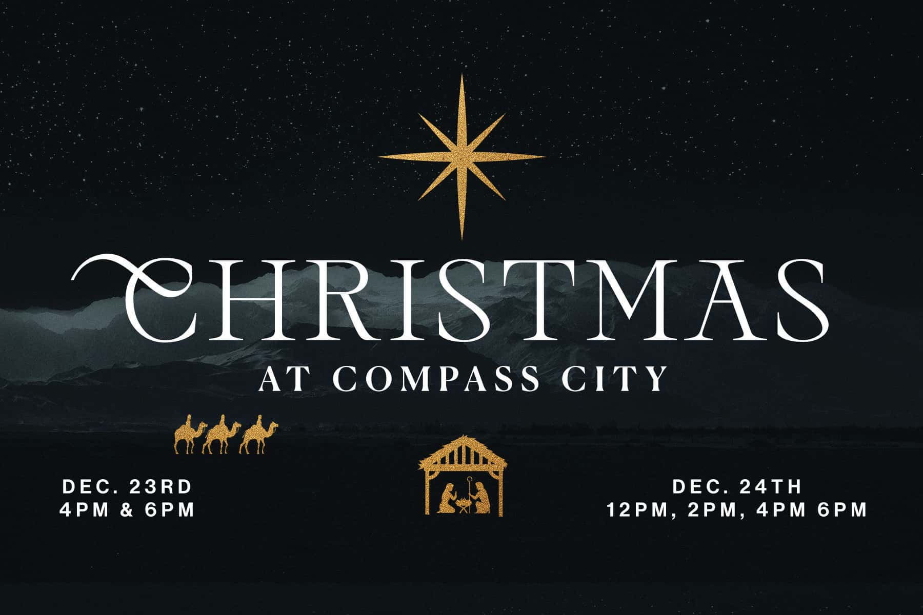 Christmas at Compass City Christmas Design, church design work for Compass City Church