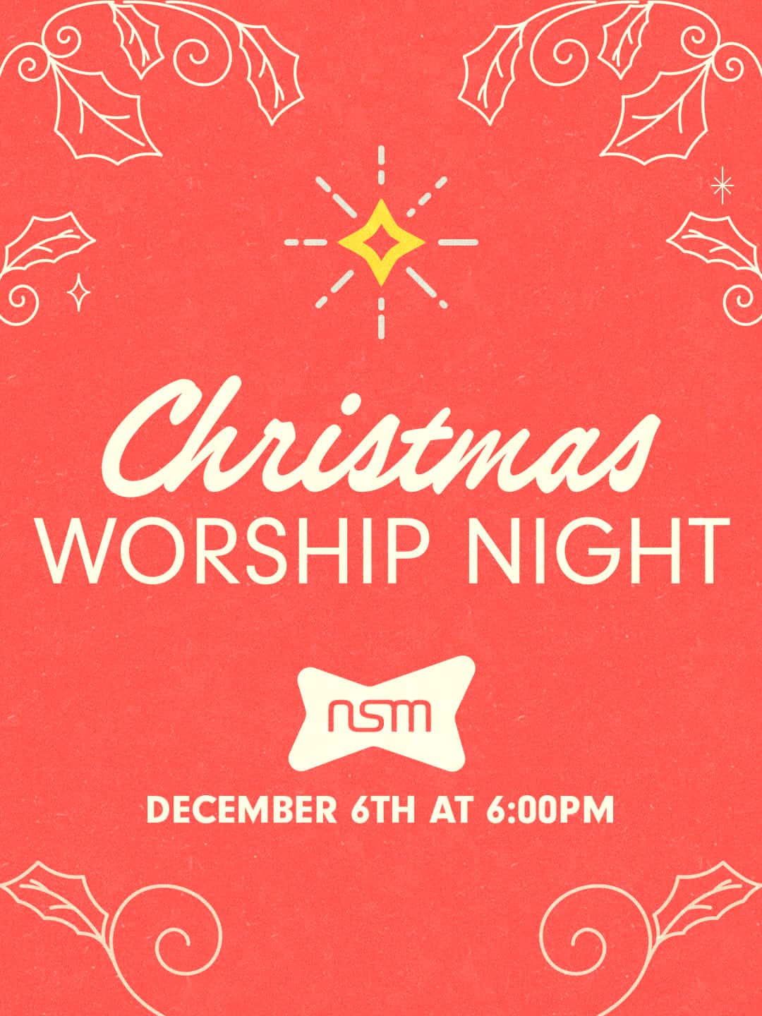 Christmas Worship Night Event Design, church design work for Northland Christian Church