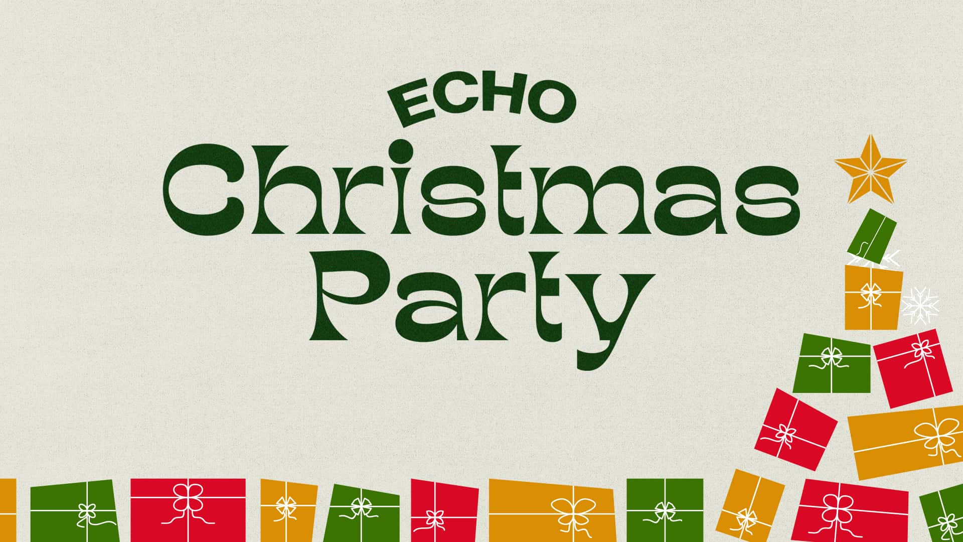 ECHO Christmas Party Event Design, church design work for Springwell Church