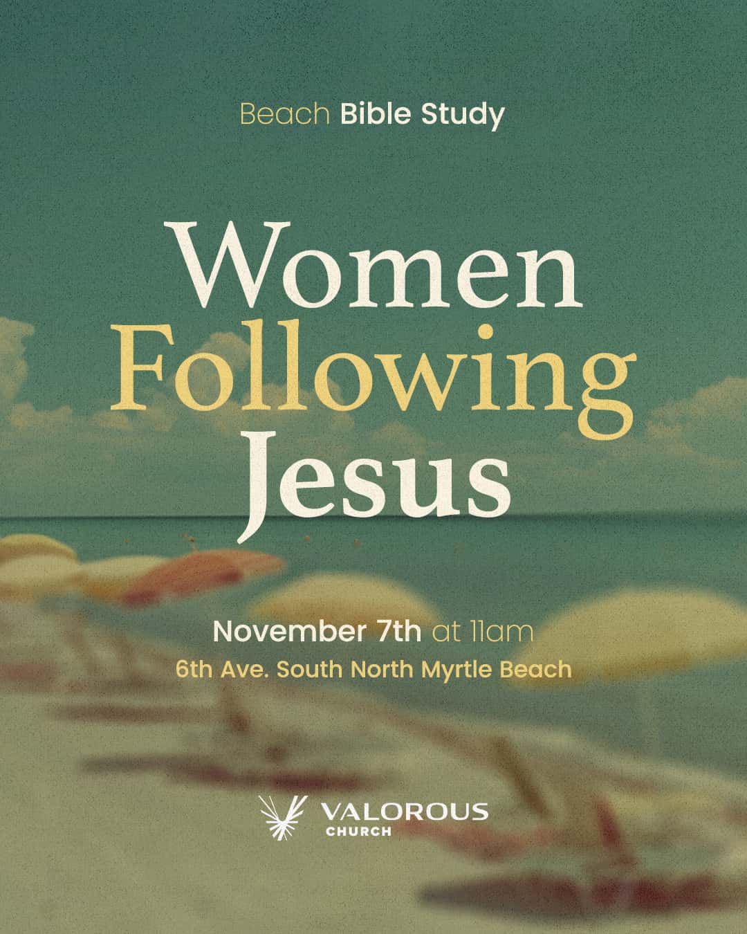 Women Following Jesus Social Media Design, church design work for Valorous Church