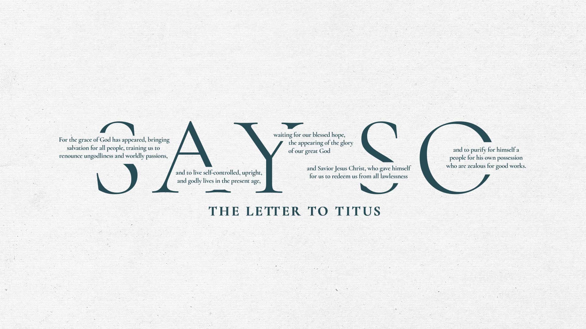 Eastpoint Church — 🟡Say So Titus