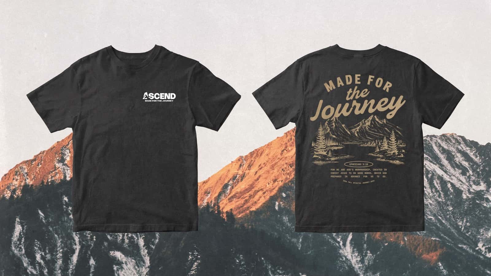 Ascend Made for the Journey Apparel Design1, church sermon series design work
