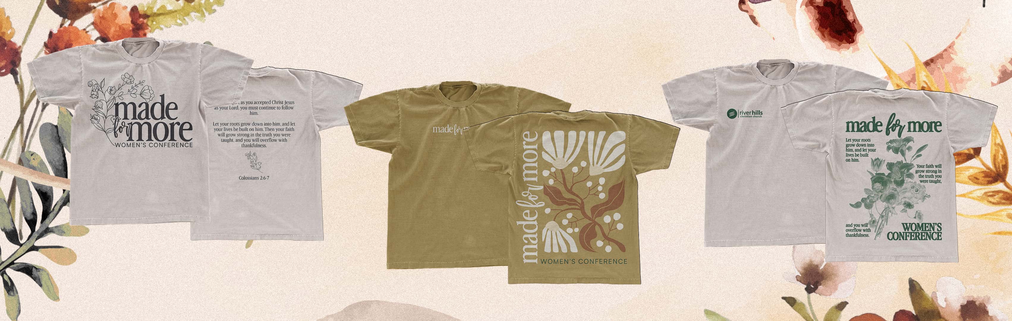 T Shirt Made For More Apparel Design, church sermon series design work