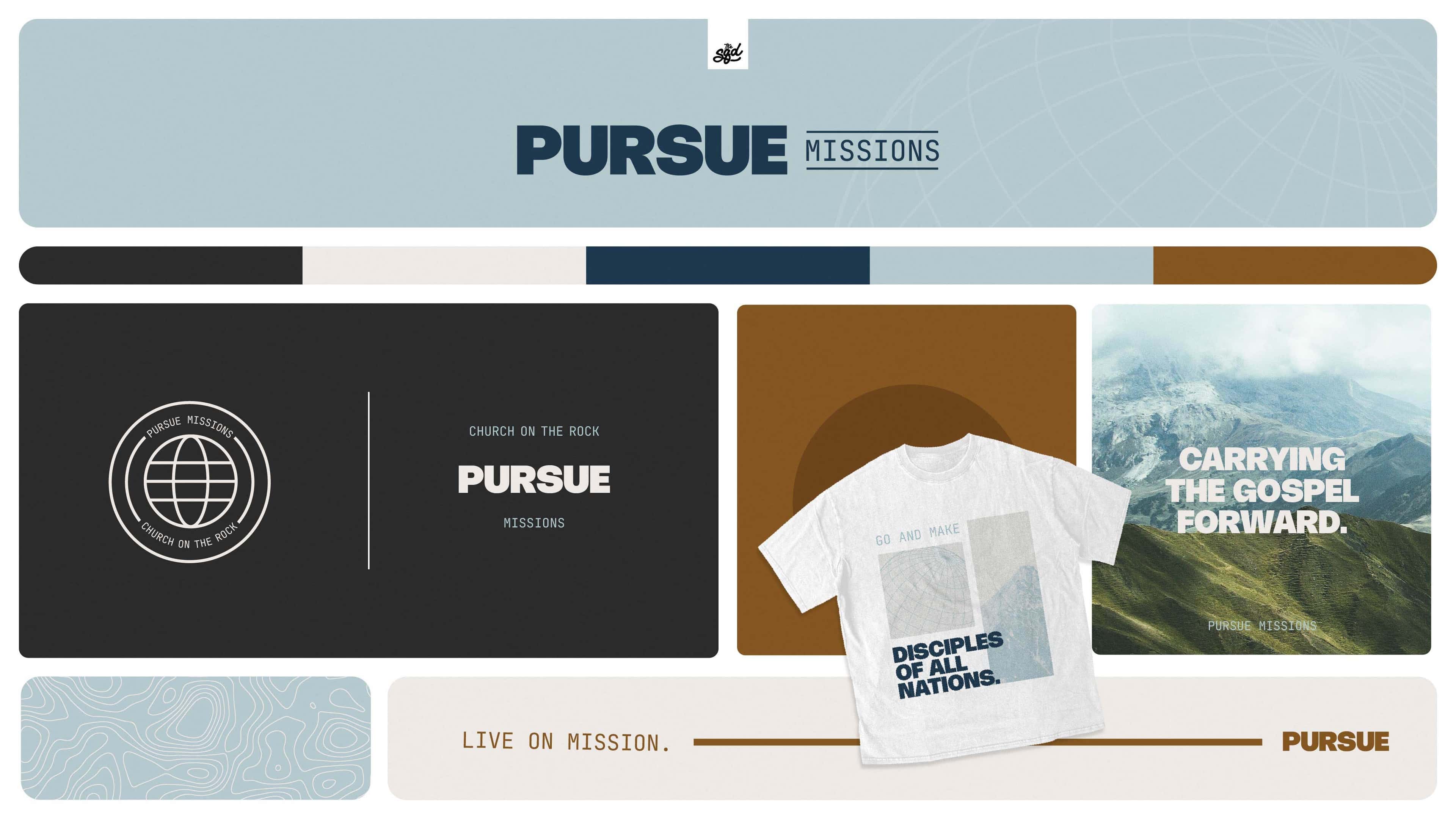Pursue Missions Brand Kit, church sermon series design work