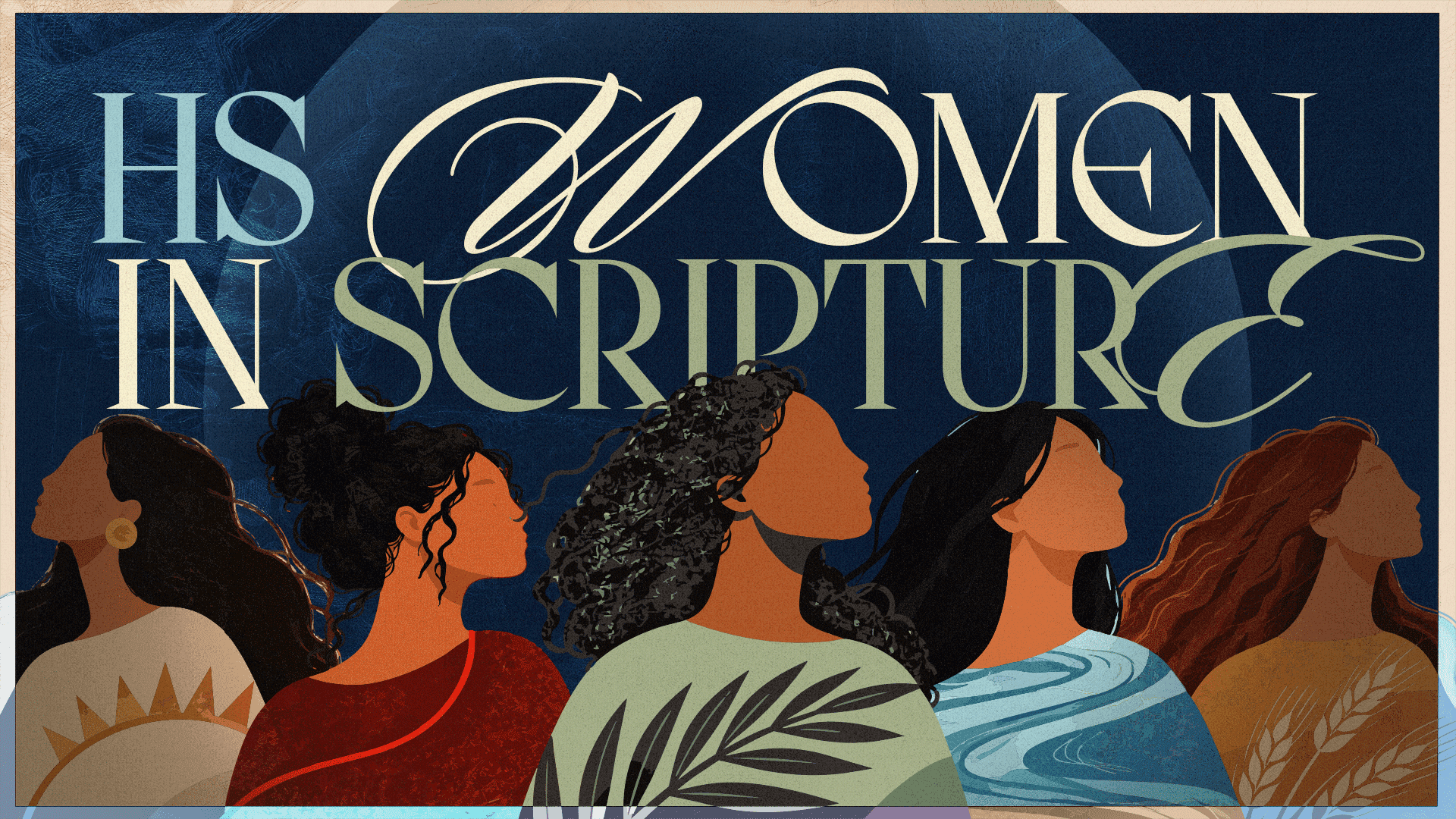 HS Women in Scripture Sermon Design copyConcept 1, church sermon series design work